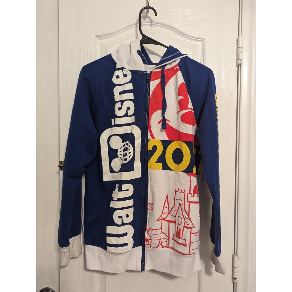 Walt‎ Disney World 2021 Hooded Hoodie Sweatshirt Mens Large Full Zip Pcckets